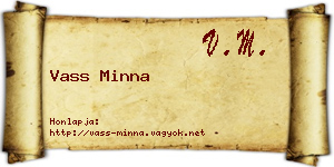 Vass Minna névjegykártya